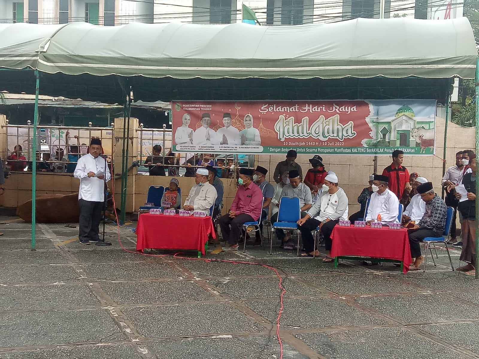 Penyerahan Hibah Hewan Kurban Secara Simbolis Di Masjid Nurul Islam Palangka Raya