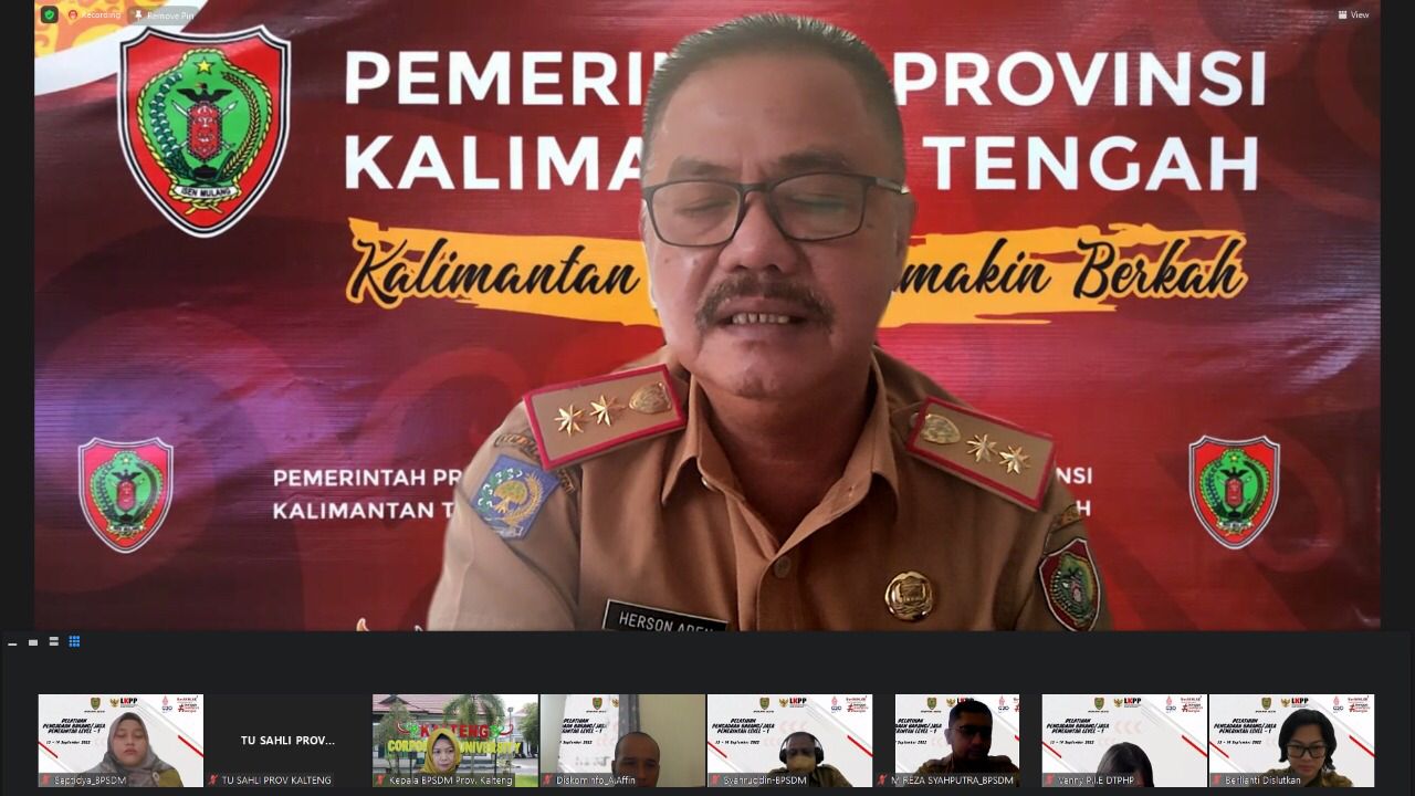 Pelatihan Pengadaan Barang Jasa Pemerintah Level-1 Di Lingkungan Pemprov. Kalteng