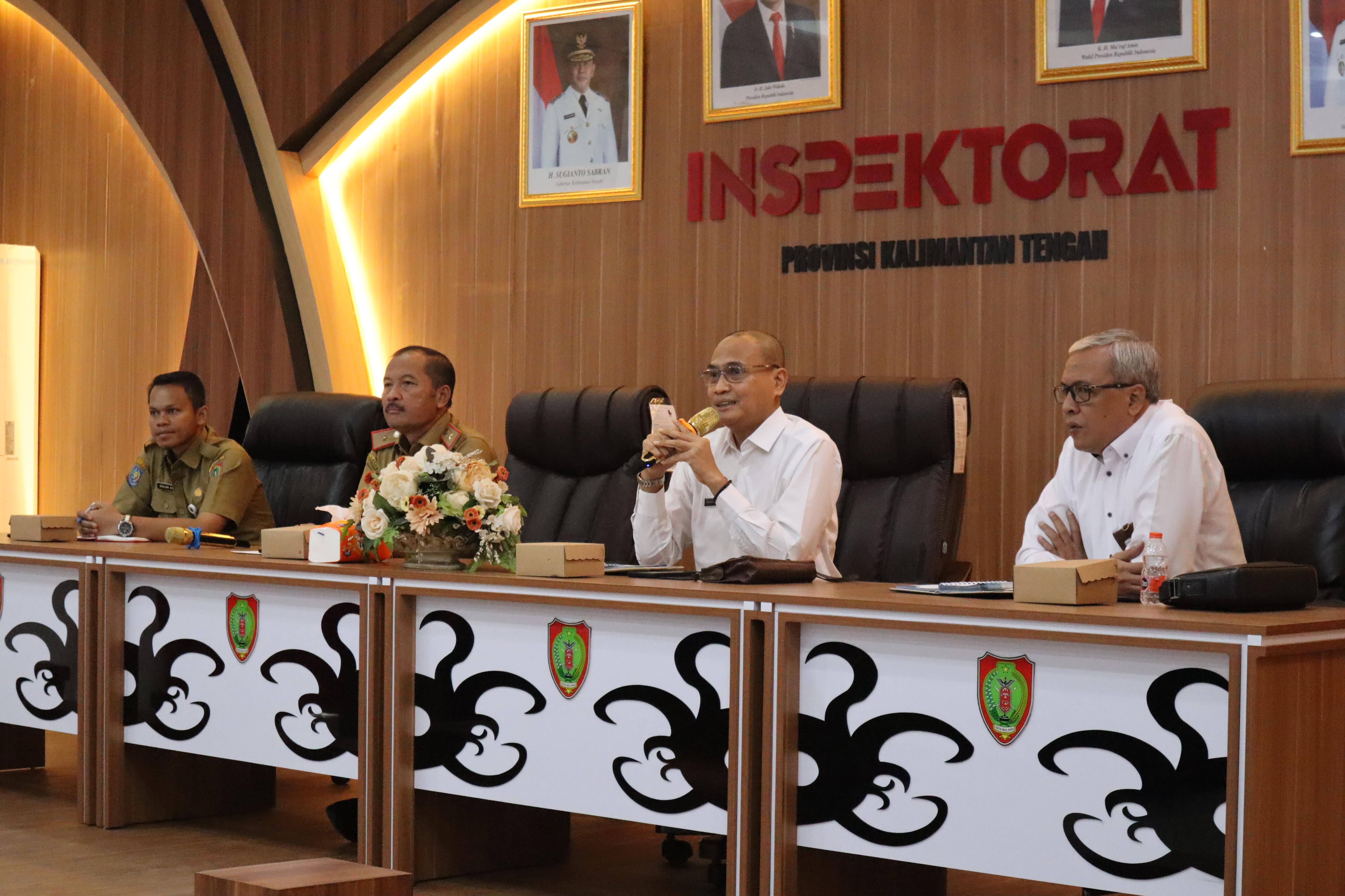 Inspektur Daerah Prov. Kalteng Saring Buka Kegiatan Entry Meeting Evaluasi
