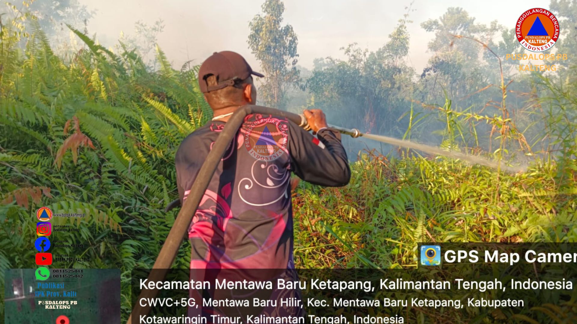 BPBPK Kalteng Melalui Pusat Pengendalian Operasi Penanggulangan Bencana Sampaikan Perkembangan Karhutla