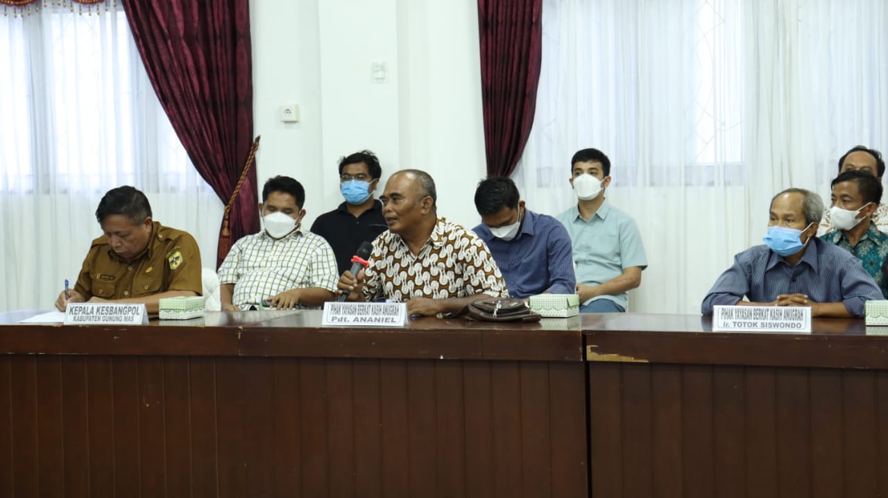 Pemkab. Gumas Gelar Pertemuan Dengan Pengurus Yayasan Galilea PRN Palangka Raya