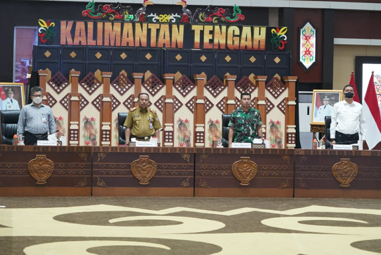 Sekda Prov. Kalteng Ikuti Rakor Pengendalian Inflasi Daerah Secara Virtual