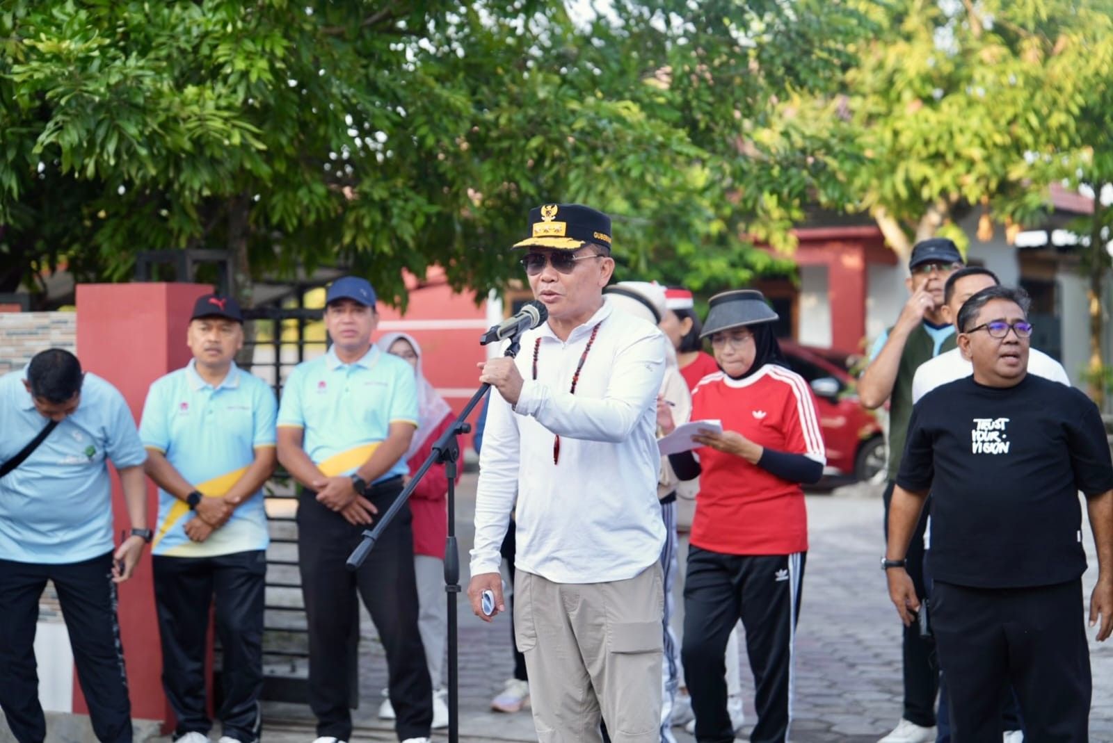 Gubernur Agustiar Sabran Hadiri Jalan Sehat dan Senam Bersama
