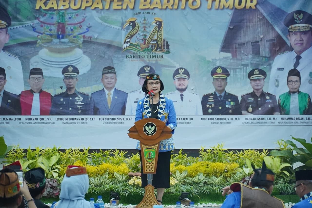 Sekda Kalteng Linae Victoria Aden Hadiri Ramah Tamah Hari Jadi ke-24 Barito Timur