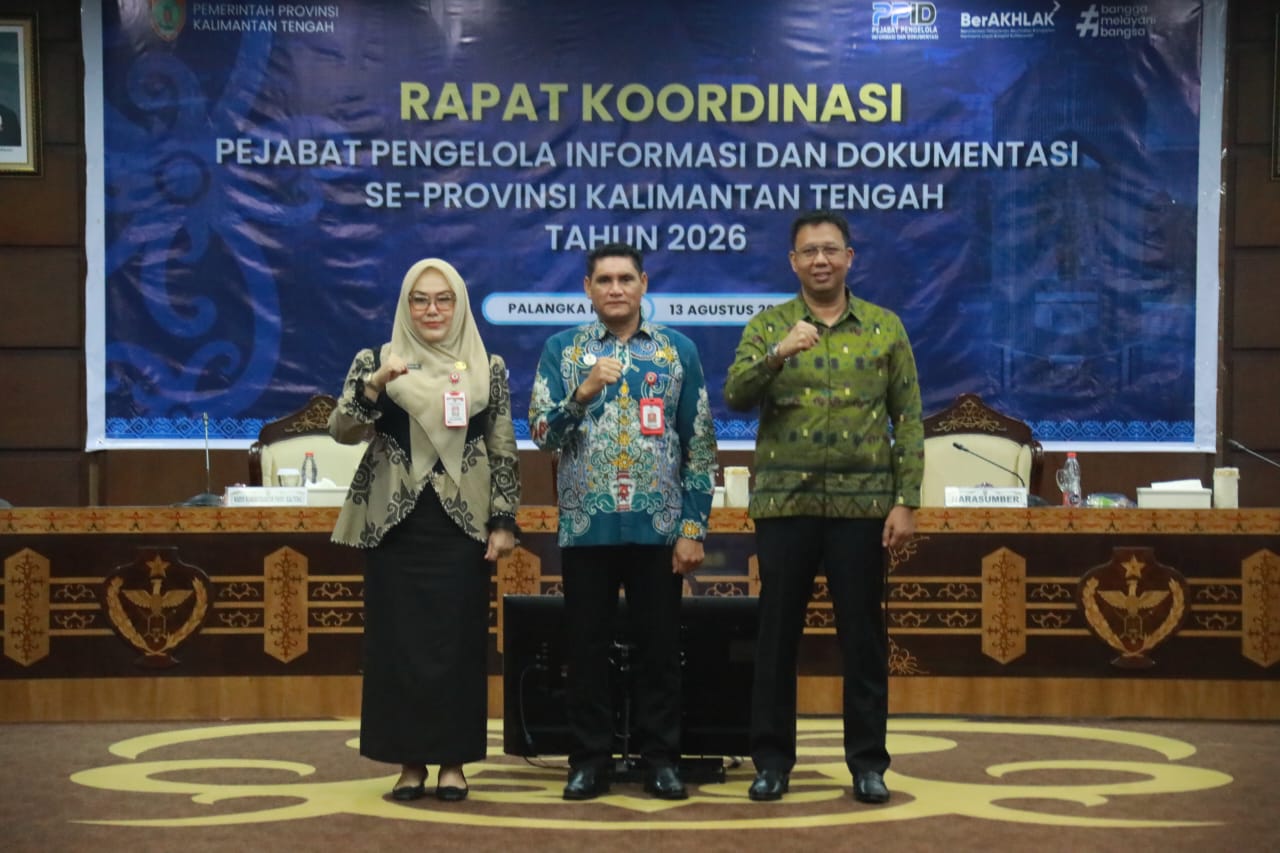 Asisten Ekobang Kalteng Anang Dirjo Buka Rakor PPID 2026