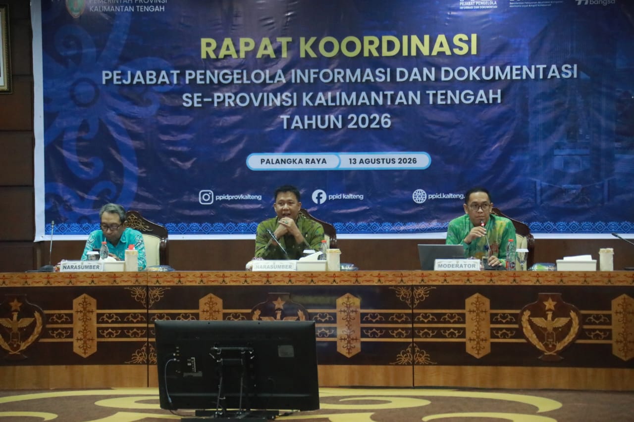 Rakor PPID se-Kalteng Tahun 2026 Perkuat Keterbukaan Informasi