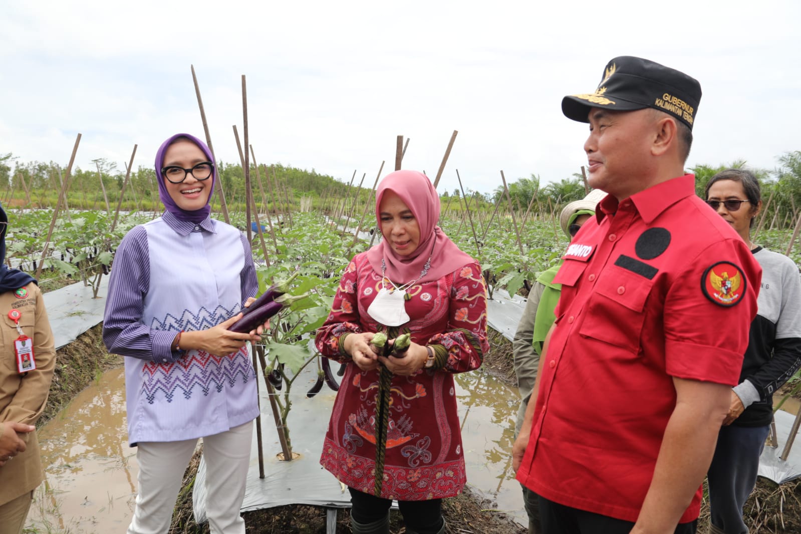 Gubernur Kalteng Dan Wagub  Kunjungi Lokasi Pertanian Di Desa Garung