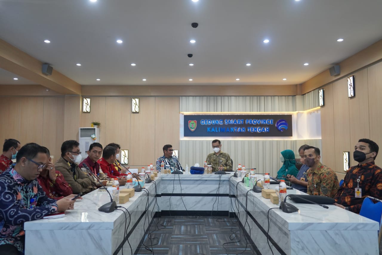 Kadiskominfosantik Prov. Kalteng Agus Siswadi Terima Audensi Kemenko Polhukam RI