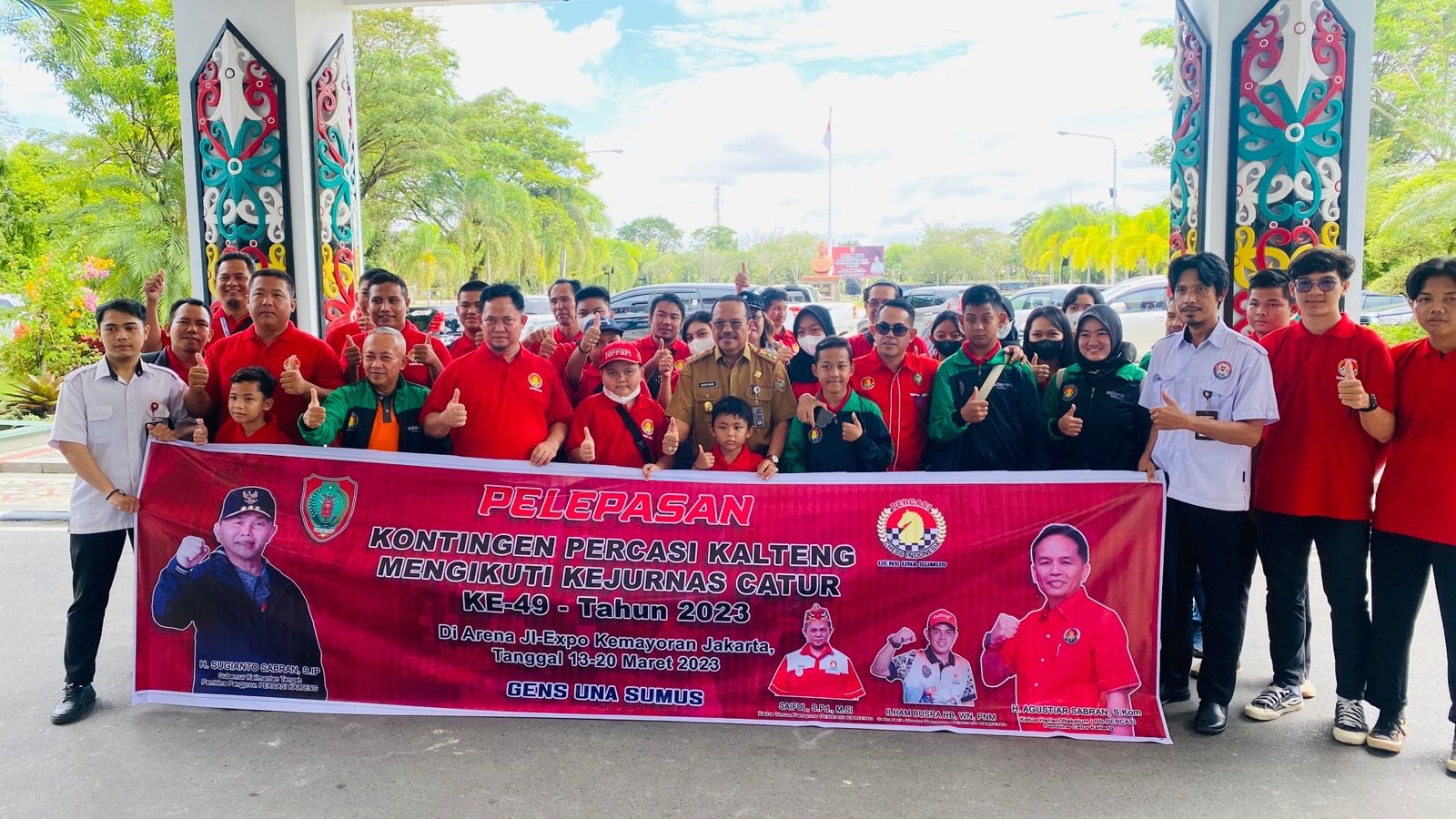 Sekda Prov. Kalteng Lepas Kontingen Persatuan Catur Seluruh Indonesia (Percasi) Kalteng