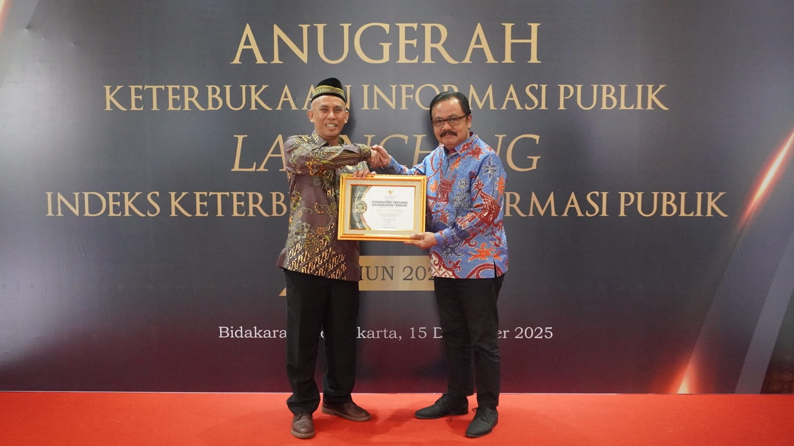 Pemprov Kalteng Raih Predikat Informatif Pada Anugerah Keterbukaan Informasi Publik Tahun 2025