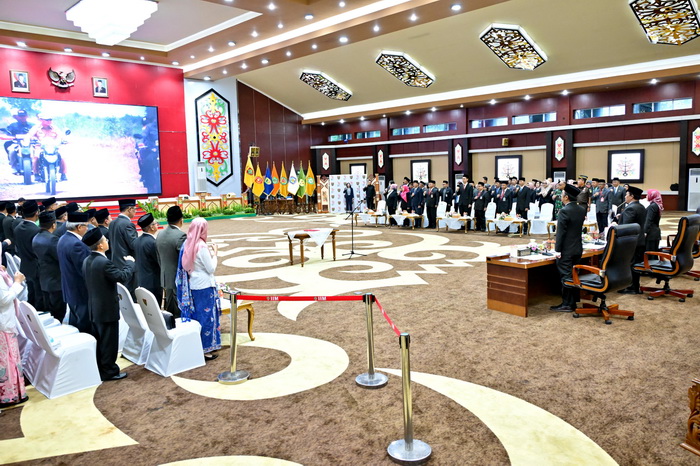 Kepala Bapperida Prov. Kalteng Leonard S. Ampung Hadiri Pengukuhan Kepala Perwakilan BPKP Provinsi Kalteng Tahun 2025
