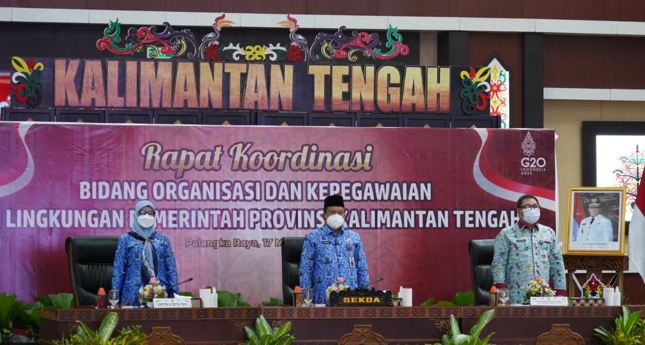 Rakor Bidang Organisasi Dan Kepegawaian Lingkungan Pemprov. Kalteng Tahun 2022