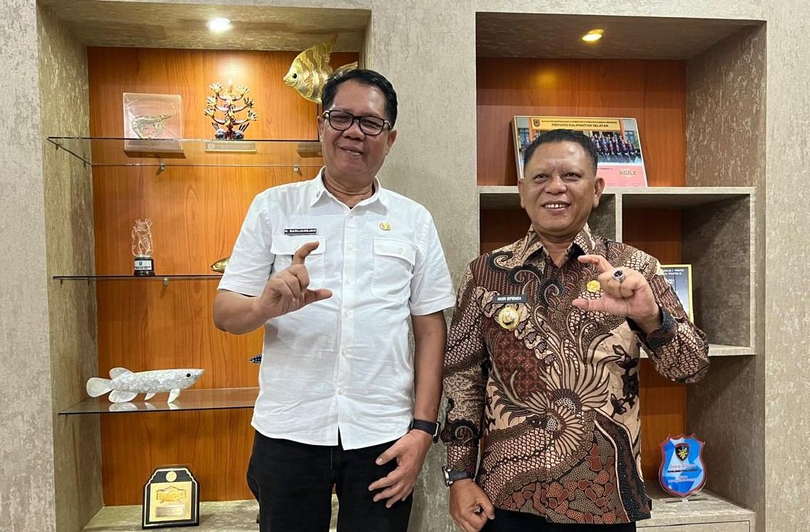Kepala Dislutkan Prov. Kalteng Darliansjah Terima Kunjungan Wakil Bupati Sukamara Nur Efendi