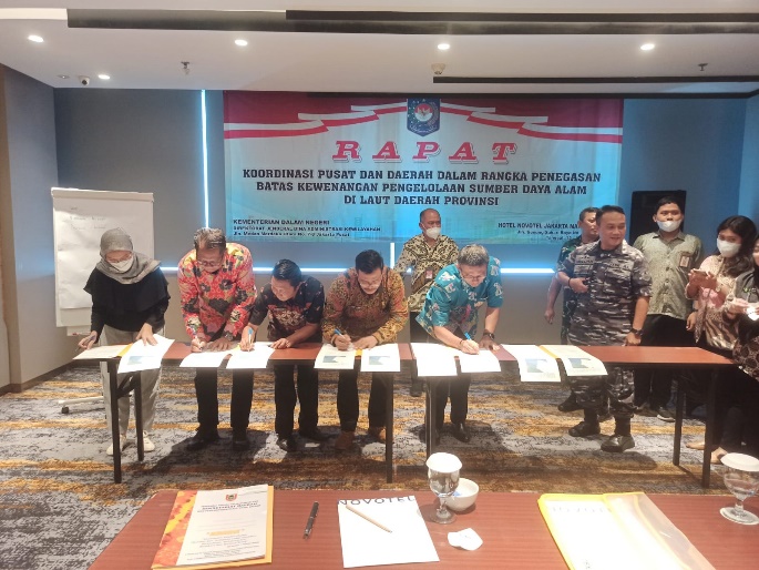 Pemprov. Kalteng Hadiri Rakor Pusat Dan Daerah Dalam Rangka Penegasan Batas Kewenangan Pengelolaan SDA Di Laut