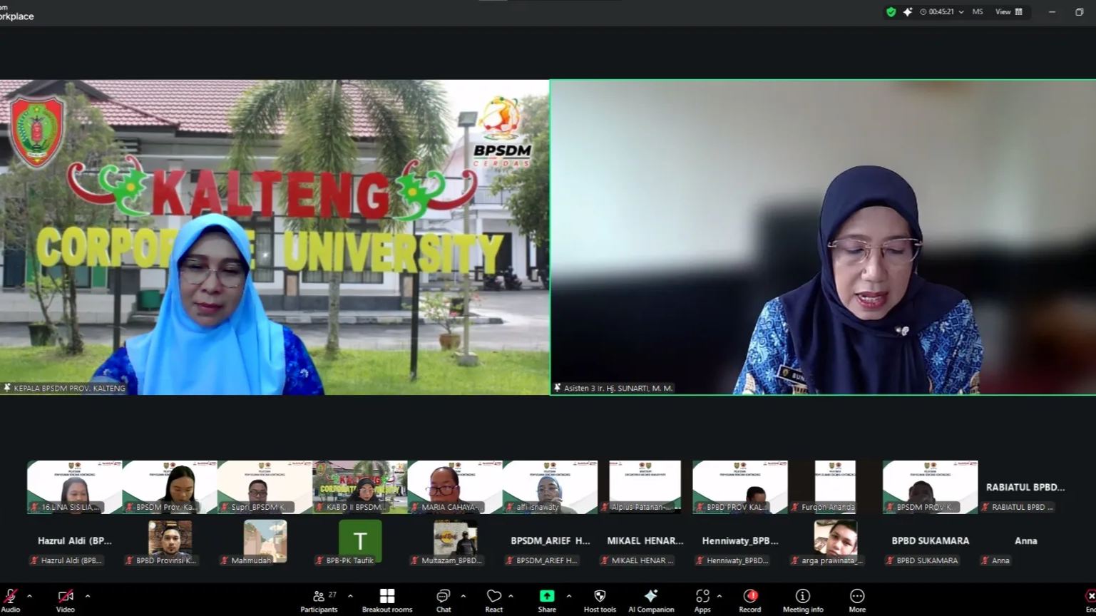 BPSDM Gelar Pelatihan Penyusunan Rencana Kontingensi Secara Blended Learning