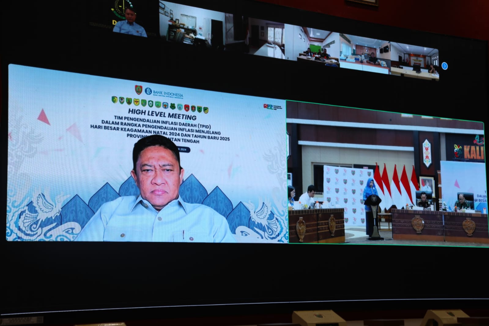 Wagub Kalteng Edy Pratowo Pimpin High Level Meeting TPID Dalam Rangka Pengendalian Inflasi Jelang Hari Besar Keagamaan Natal 2024 dan Tahun Baru 2025