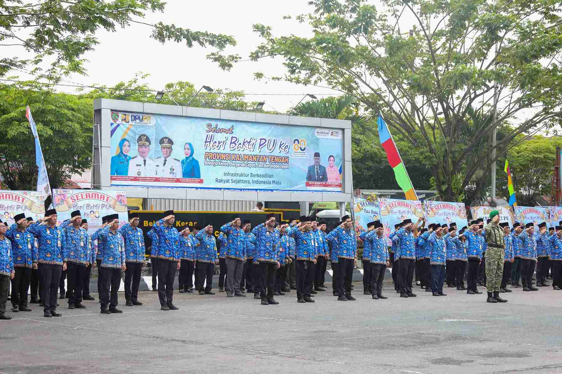 Dinas PUPR Kalteng Gelar Upacara Peringatan Hari Bakti Pekerjaan Umum ke-80