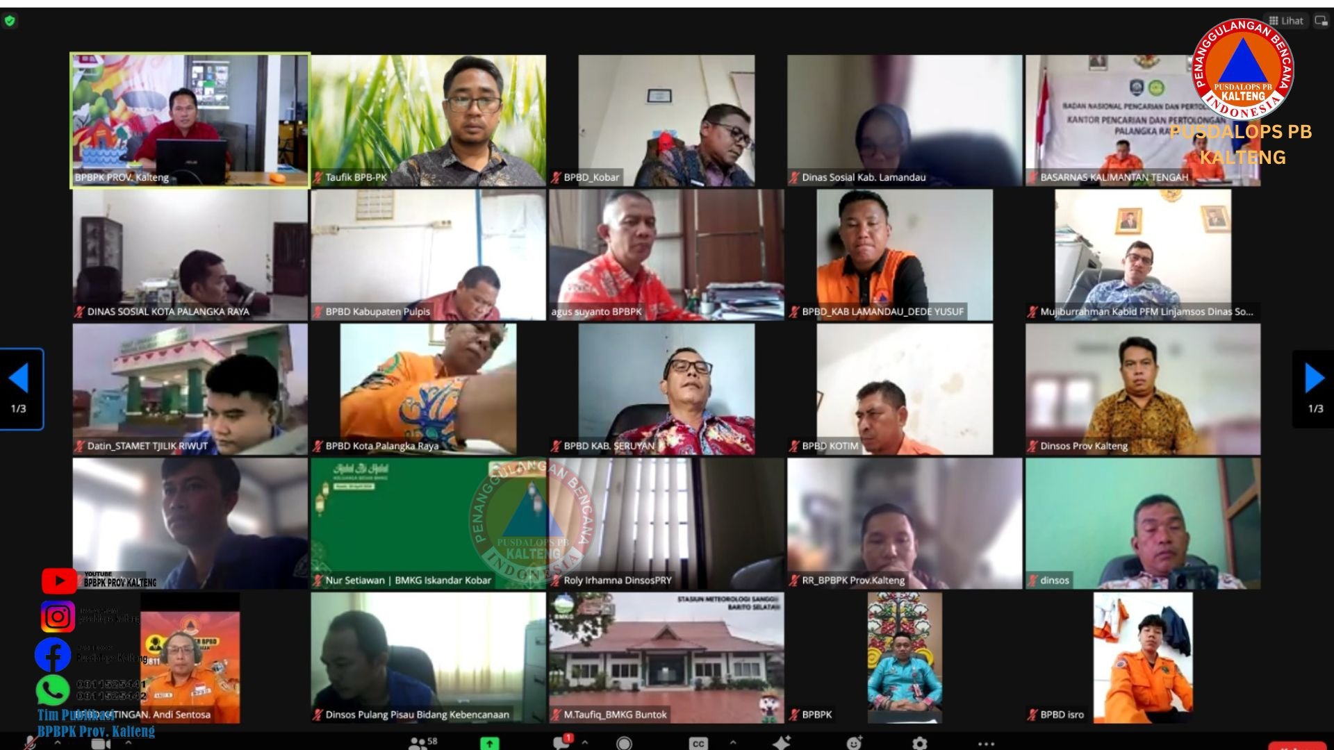 BPBPK Prov. Kalteng Gelar Rapat Kesiapsiagaan Bencana Pada Musim Pancaroba