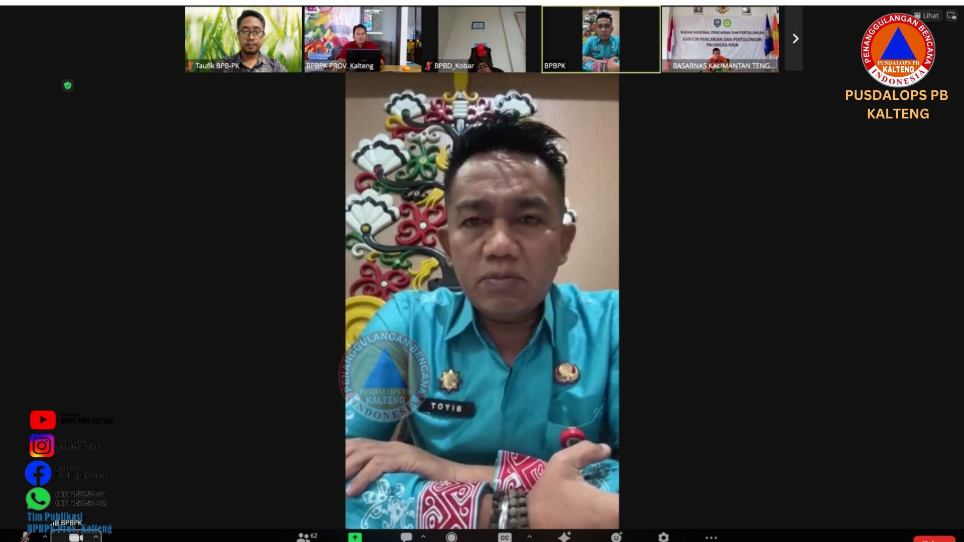 BPBPK Prov. Kalteng Gelar Rapat Kesiapsiagaan Bencana Pada Musim Pancaroba