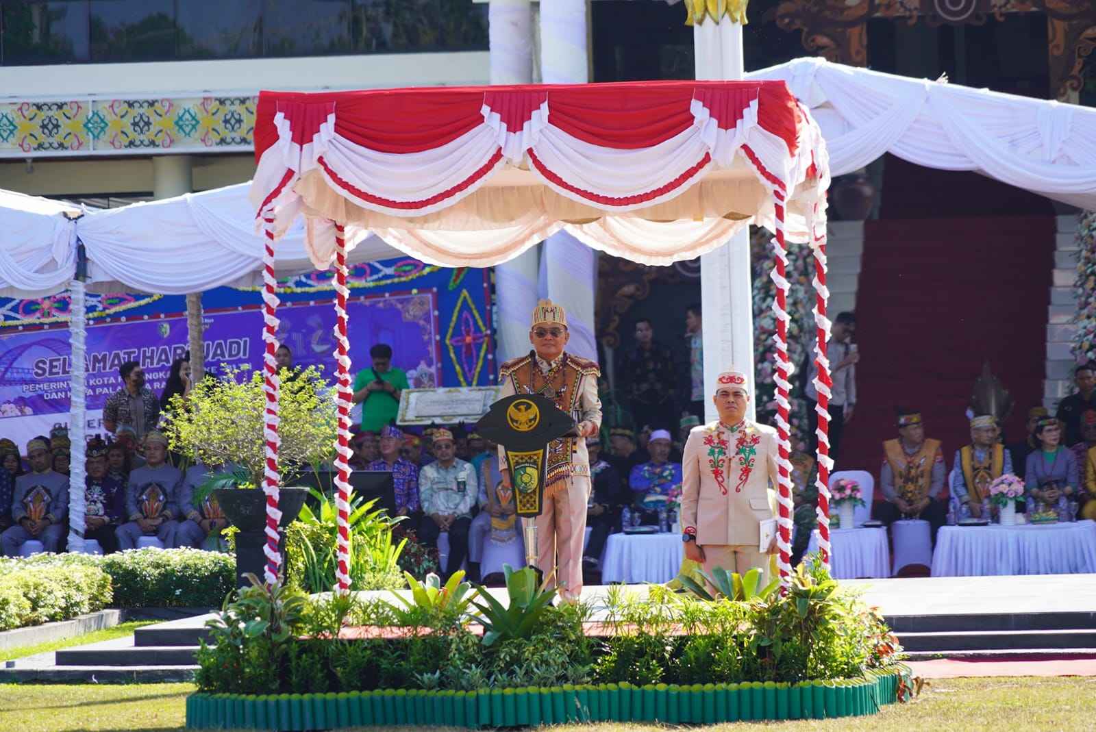 Gubernur Kalteng Agustiar Sabran Pimpin Upacara Hari Jadi Palangka Raya