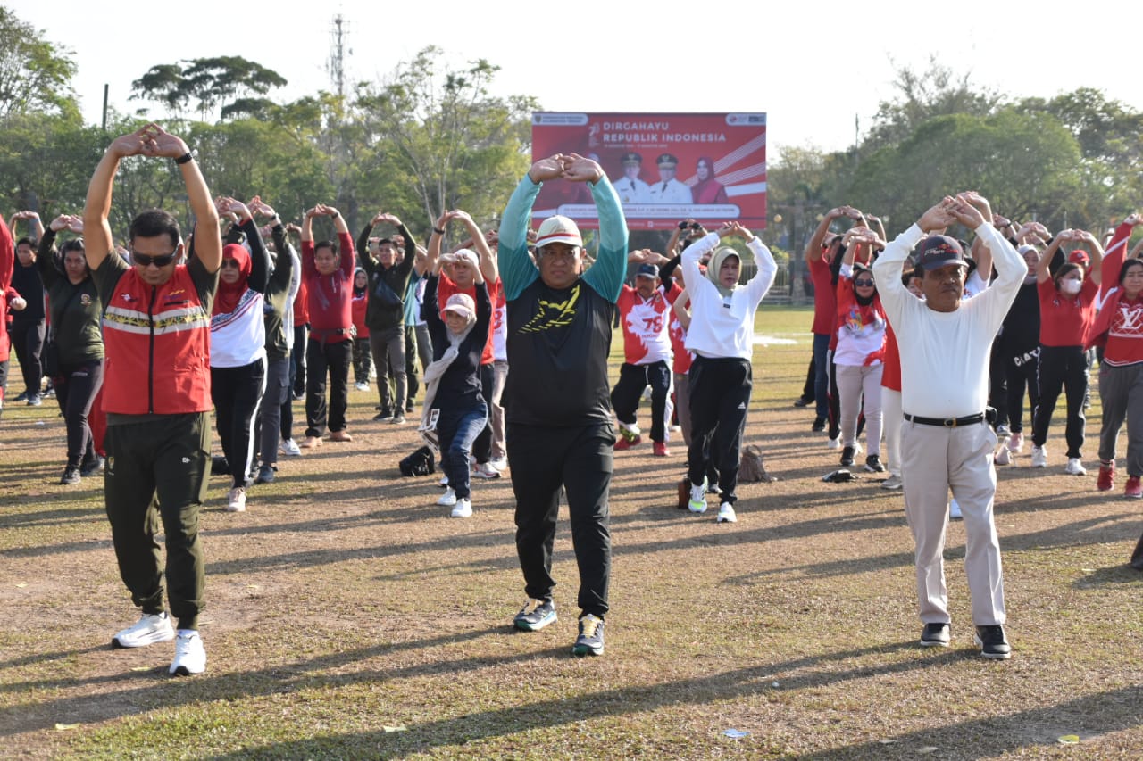 Pemprov. Kalteng Laksanakan Senam dan Berbagai Kegiatan Lainnya Dalam Rangka Peringatan HUT ke-78 RI