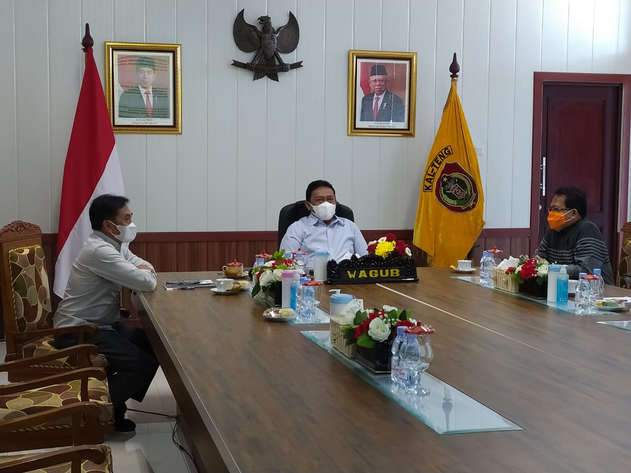 Wagub Kalteng Hadiri Rapat Koordinasi Pembahasan Evaluasi PPKM Level 4 di luar Jawa Bali Secara Virtual