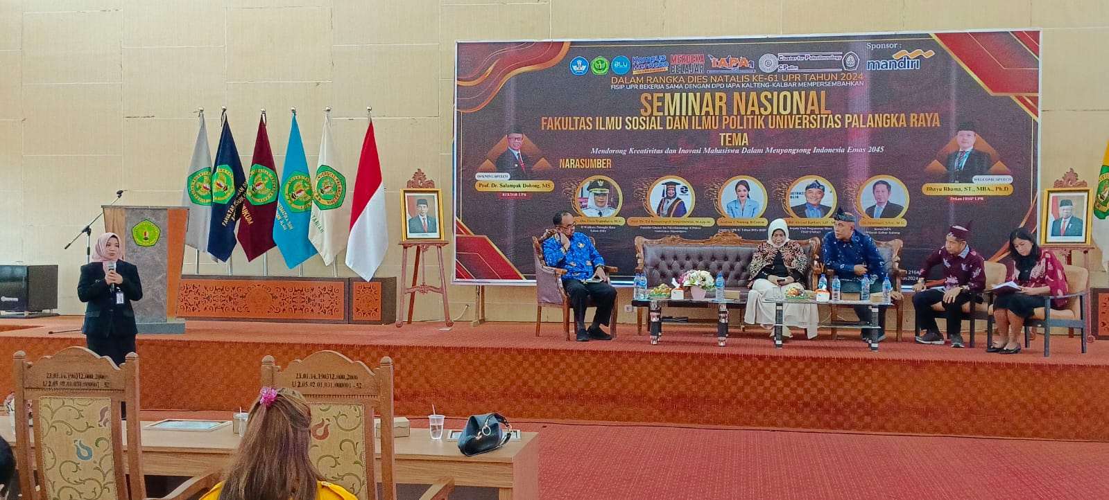 Kepala BPSDM Rahmawati Hadiri Seminar Nasional yang Gelar oleh FISIP Universitas Palangka Raya