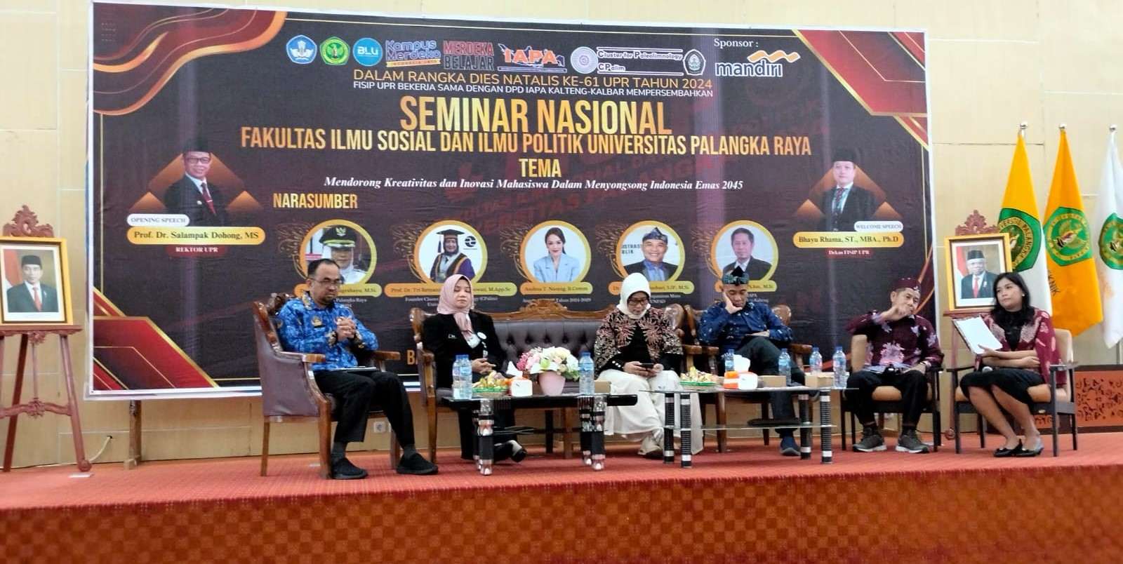 Kepala BPSDM Rahmawati Hadiri Seminar Nasional yang Gelar oleh FISIP Universitas Palangka Raya