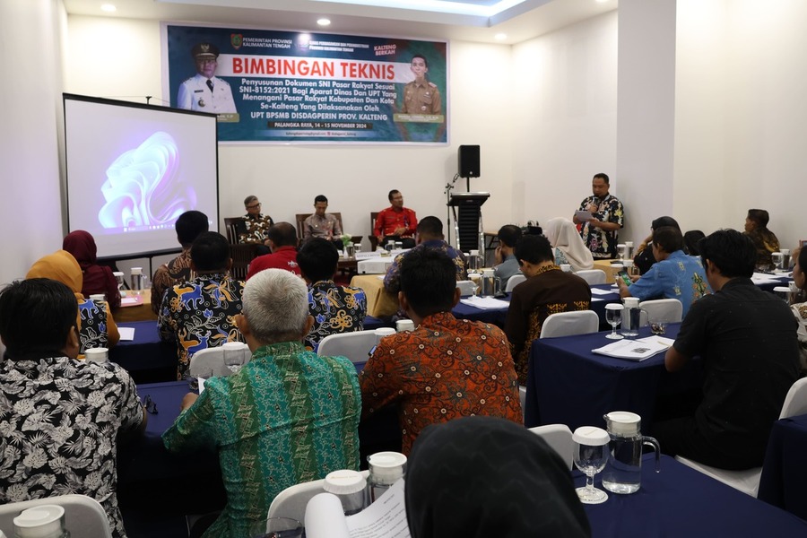 UPT. BPSM Dinas Perdagangan dan Perindustrian Prov. Kalteng Gelar Bimtek Penyusunan Dokumen SNI Pasar Rakyat (SNI 8152:2021)