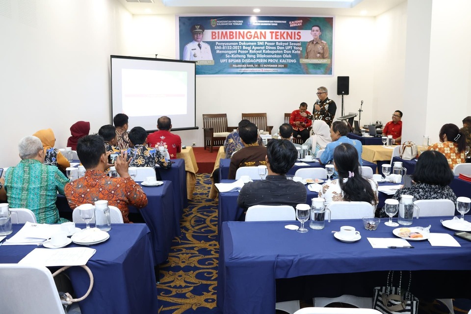 UPT. BPSM Dinas Perdagangan dan Perindustrian Prov. Kalteng Gelar Bimtek Penyusunan Dokumen SNI Pasar Rakyat (SNI 8152:2021)