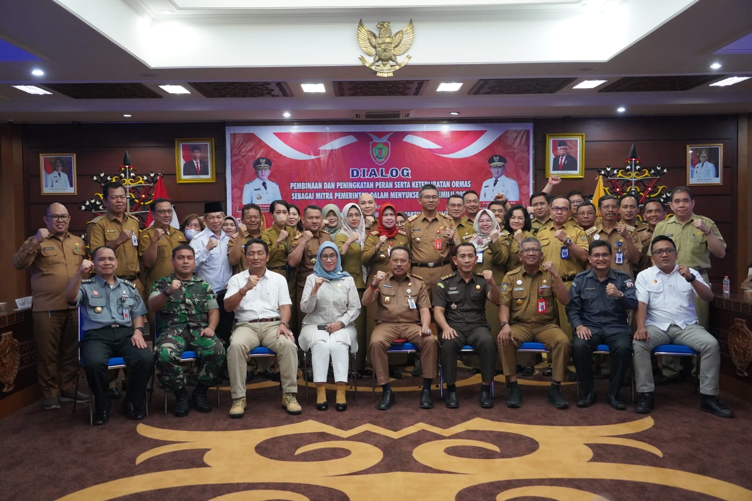 Sekda Nuryakin Buka Dialog Pembinaan dan Peningkatan Peran Serta Keterlibatan Ormas Sebagai Mitra Pemerintah Dalam Menyukseskan Pemilu 2024