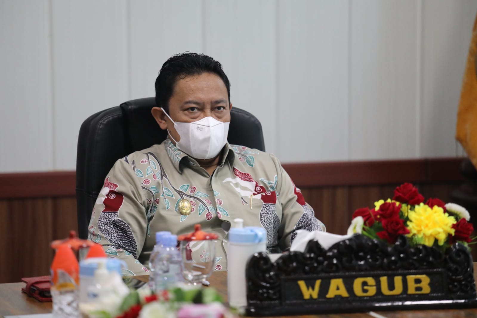 Wagub Kalteng H. Edy Pratowo Hadiri Pertemuan Tahunan Industri Jasa Keuangan Tahun 2022 Secara Virtual