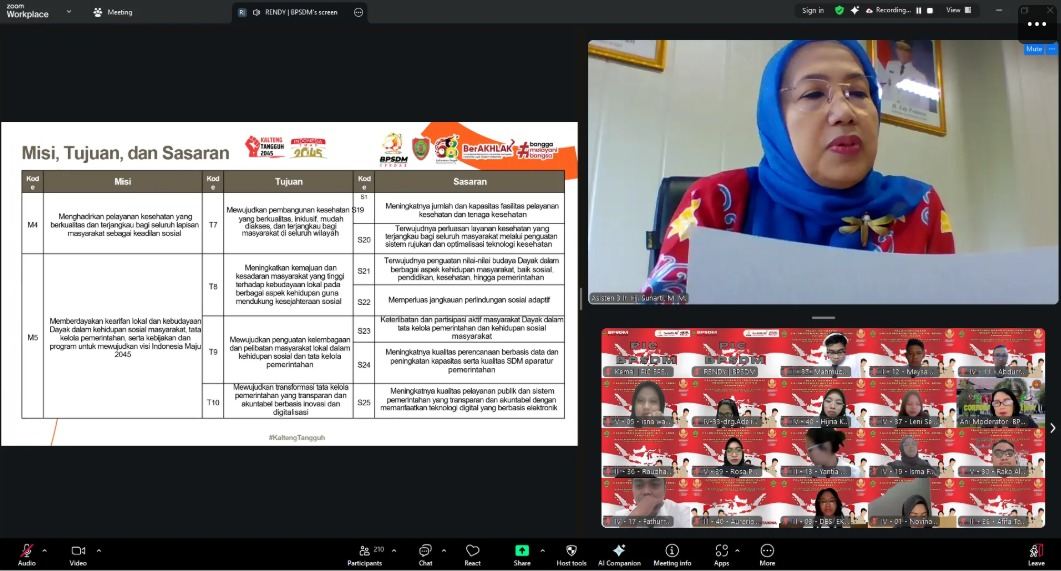 Asisten Adum Sunarti Memberikan Ceramah Muatan Teknis Substansi Lembaga