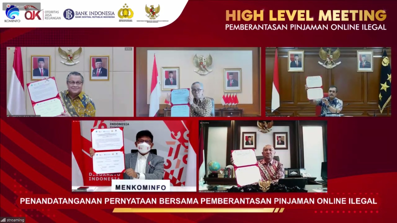 Pernyataan bersama pemberantasan pinjaman online ilegal