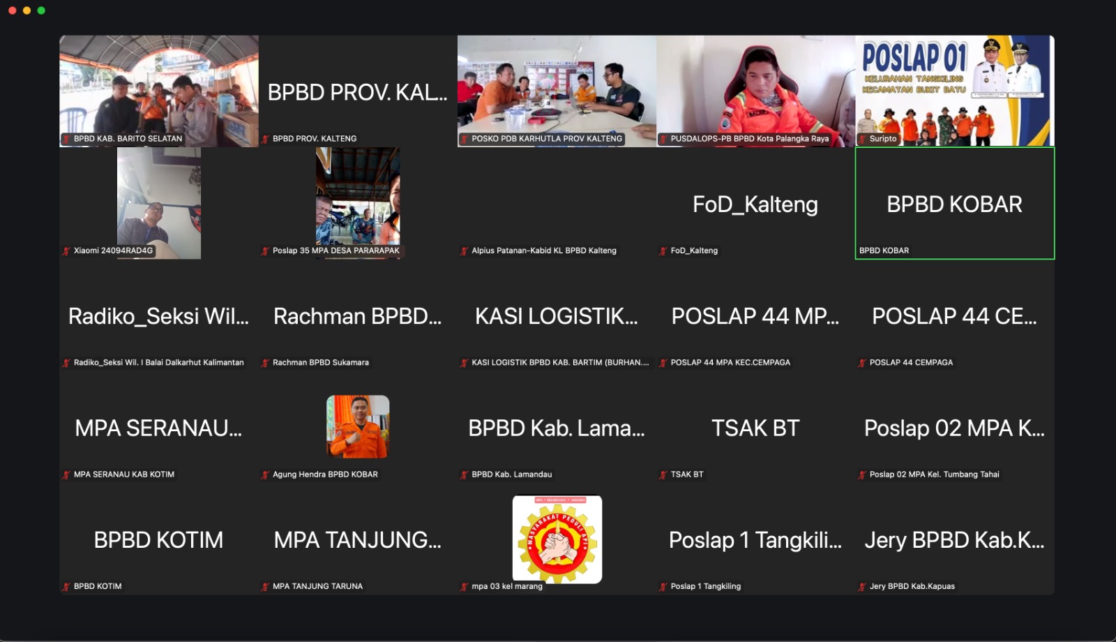 BPBD Prov. Kalteng Membentuk 77 Pos Lapangan di Seluruh Kabupaten/Kota