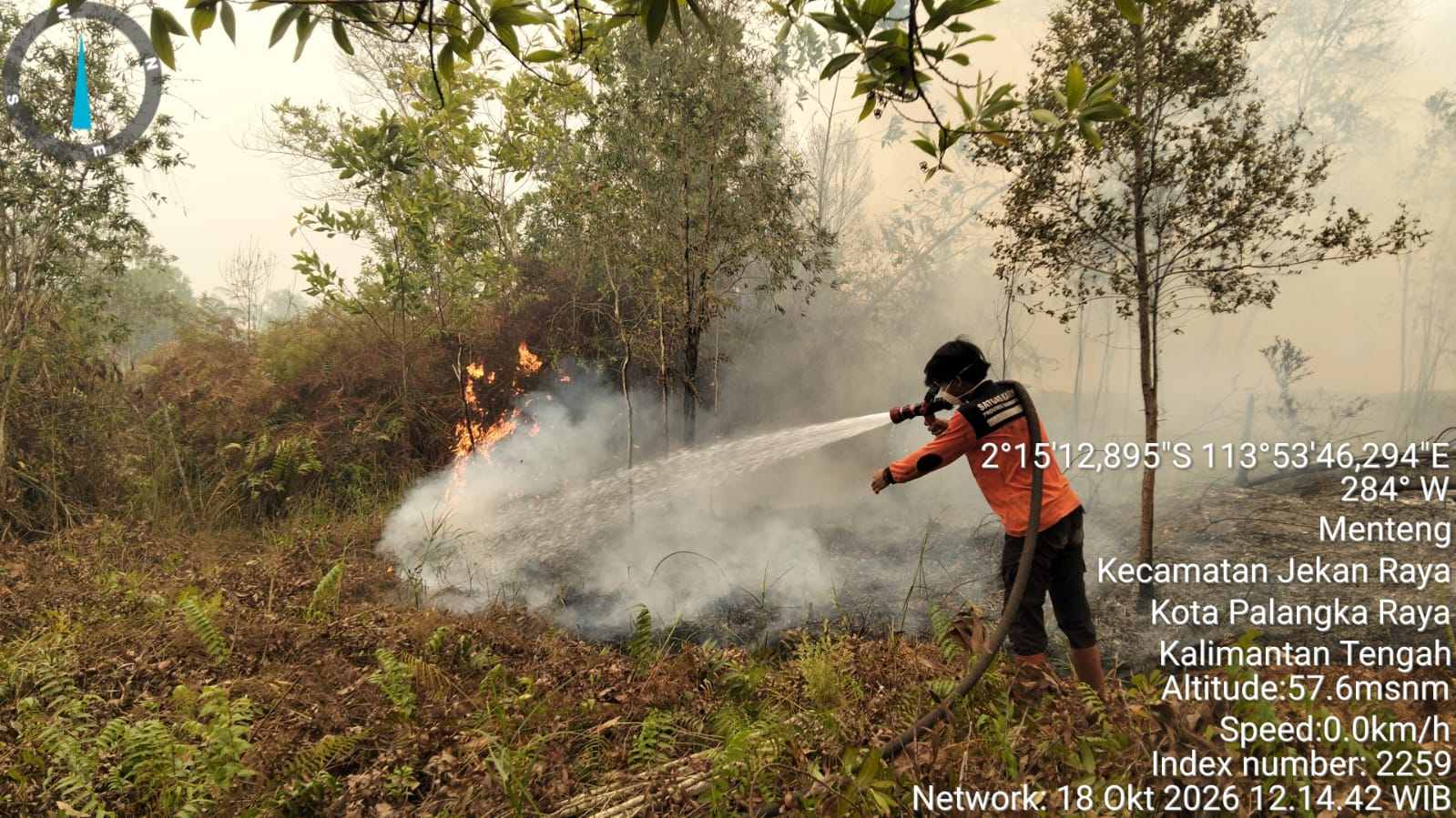 BPB-PK Kalteng Catat 66 Kejadian Karhutla dalam 24 Jam Terakhir per 18 Oktober 2026