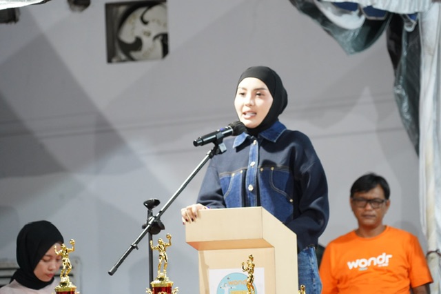 Ketua TP-PKK Prov. Kalteng Aisyah Thisia Agustiar Sabran Hadiri Pembukaan Open Tournament Bola Voli Wondr by BNI Palangka Raya CUP