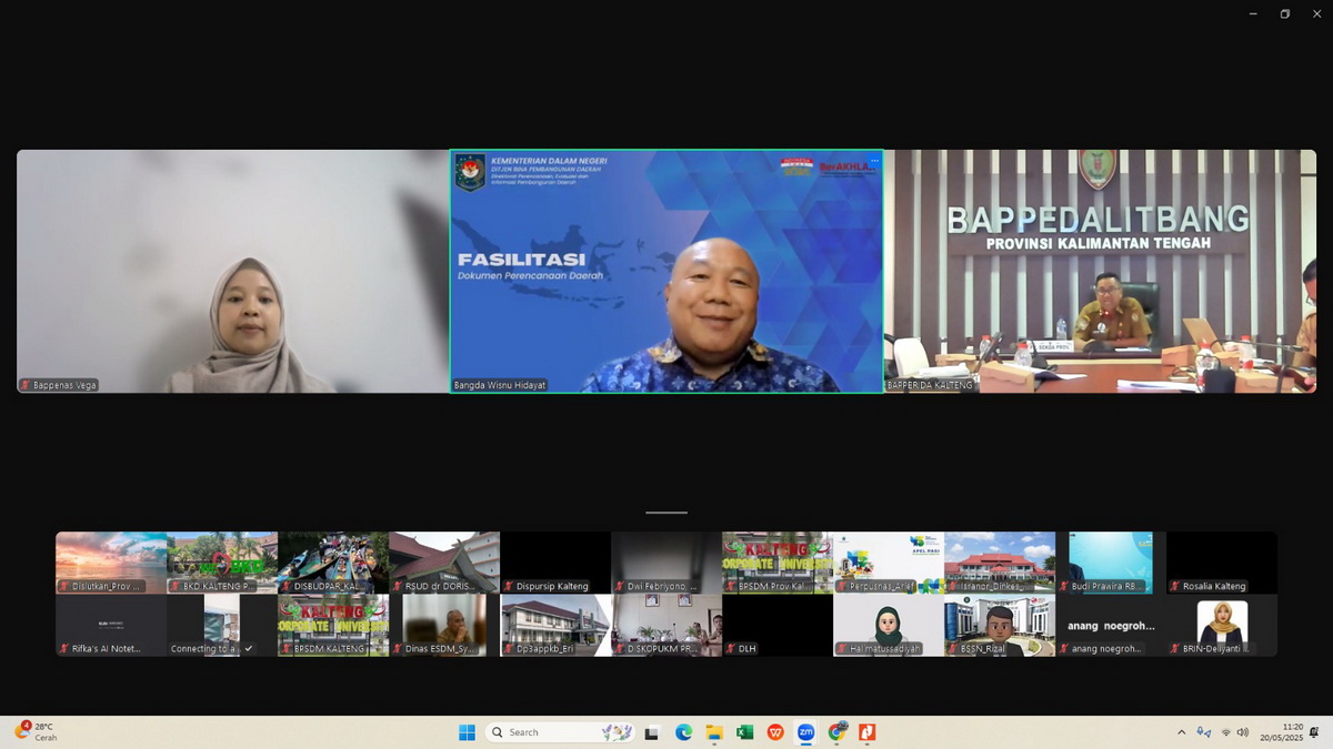 Kepala BAPPERIDA Prov. Kalteng Pimpin Langsung Rapat Konsultasi Rancangan Awal RPJMD Prov. Kalteng Tahun 2025-2029