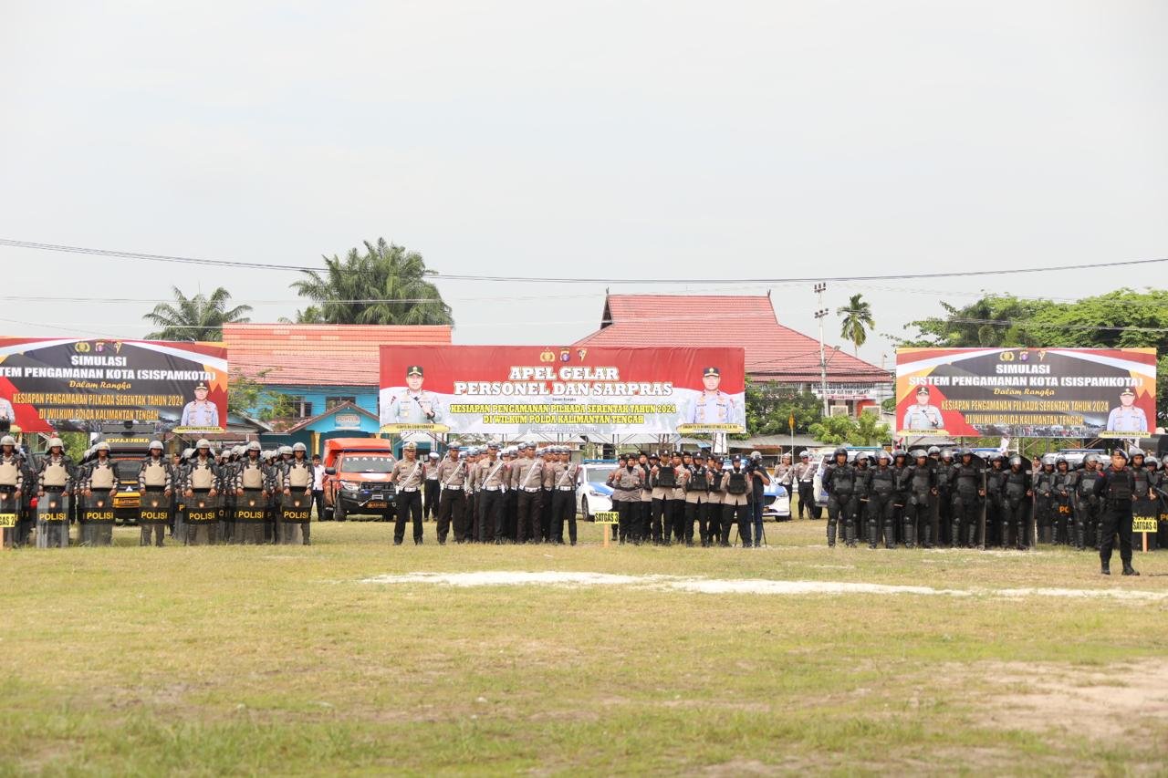 Polda Kalteng Laksanakan Apel Gelar Pasukan Operasi Kepolisian Mandiri Kewilayahan