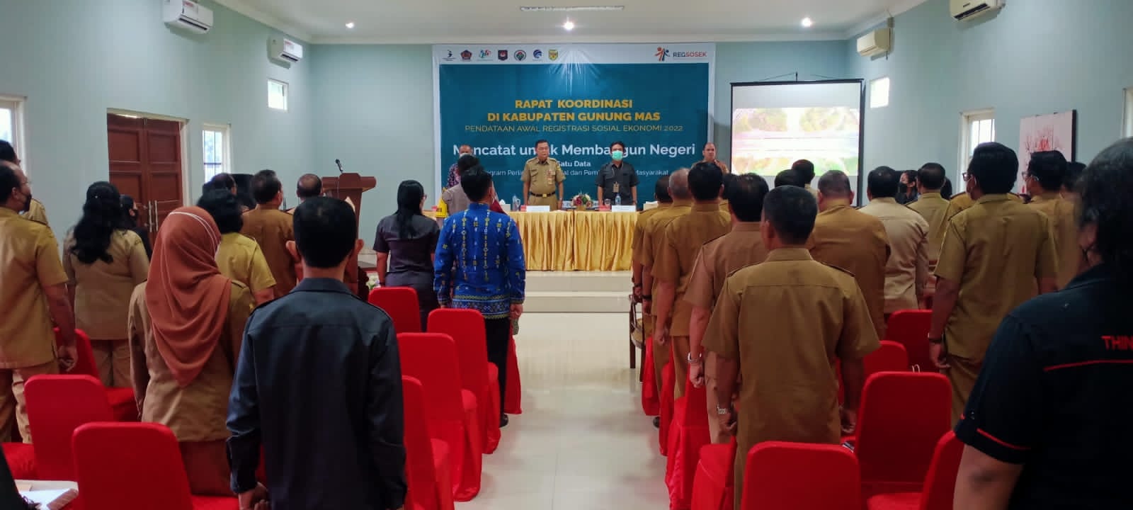 Rakorda Pendataan Awal Registrasi Sosial Ekonomi Tahun 2022 Di Lingkungan Pemkab. Gumas