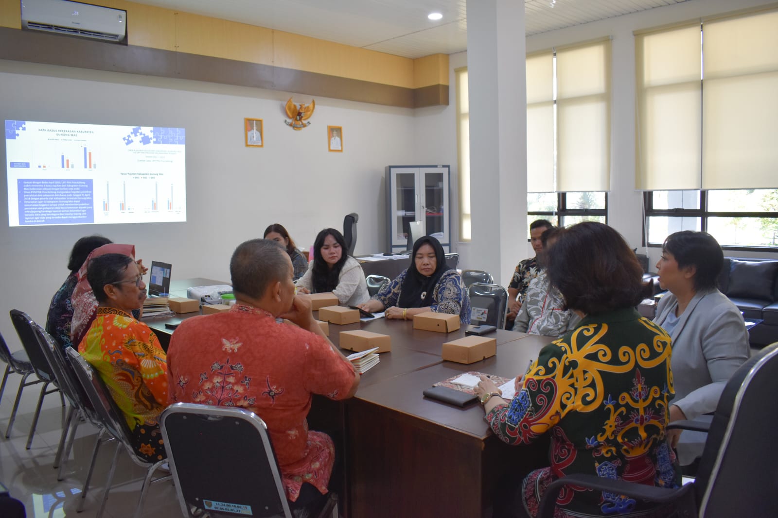 Kepala DP3APPKB Prov. Kalteng Linae Victoria Aden Terima Kunker Ketua Komisi III Beserta Anggota DPRD Kab. Gunung Mas