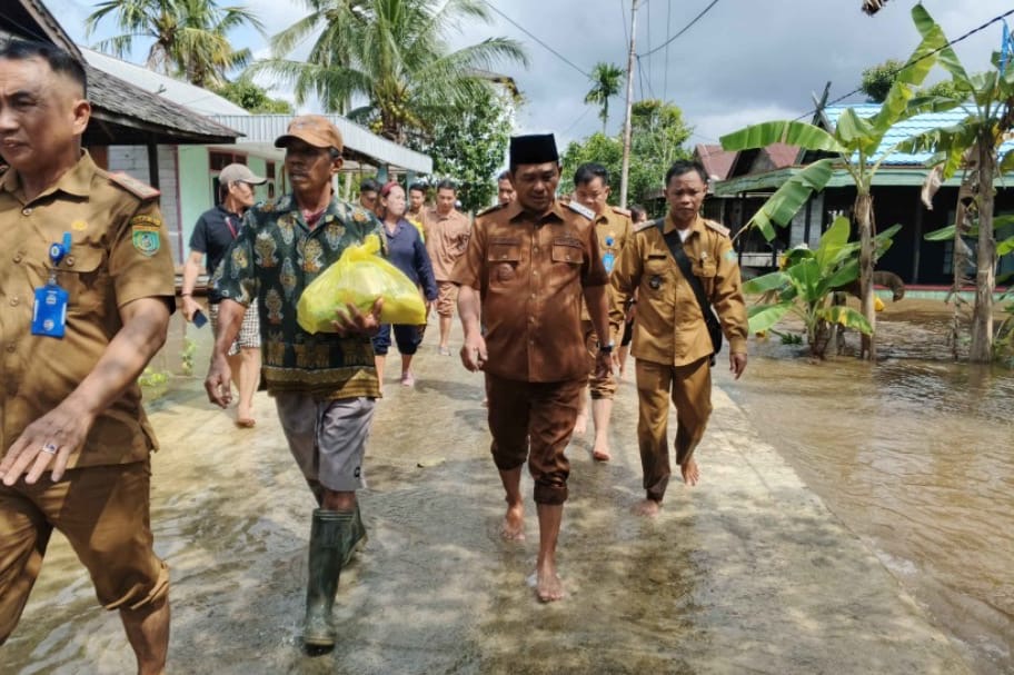 Wakil Bupati Barsel Tinjau Lokasi Banjir, Pastikan Distribusi Bantuan Sosial Tepat Sasaran