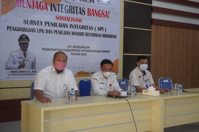 Pemkab Kobar Ikuti Kegiatan Sosialisasi Survei Penilaian Integritas