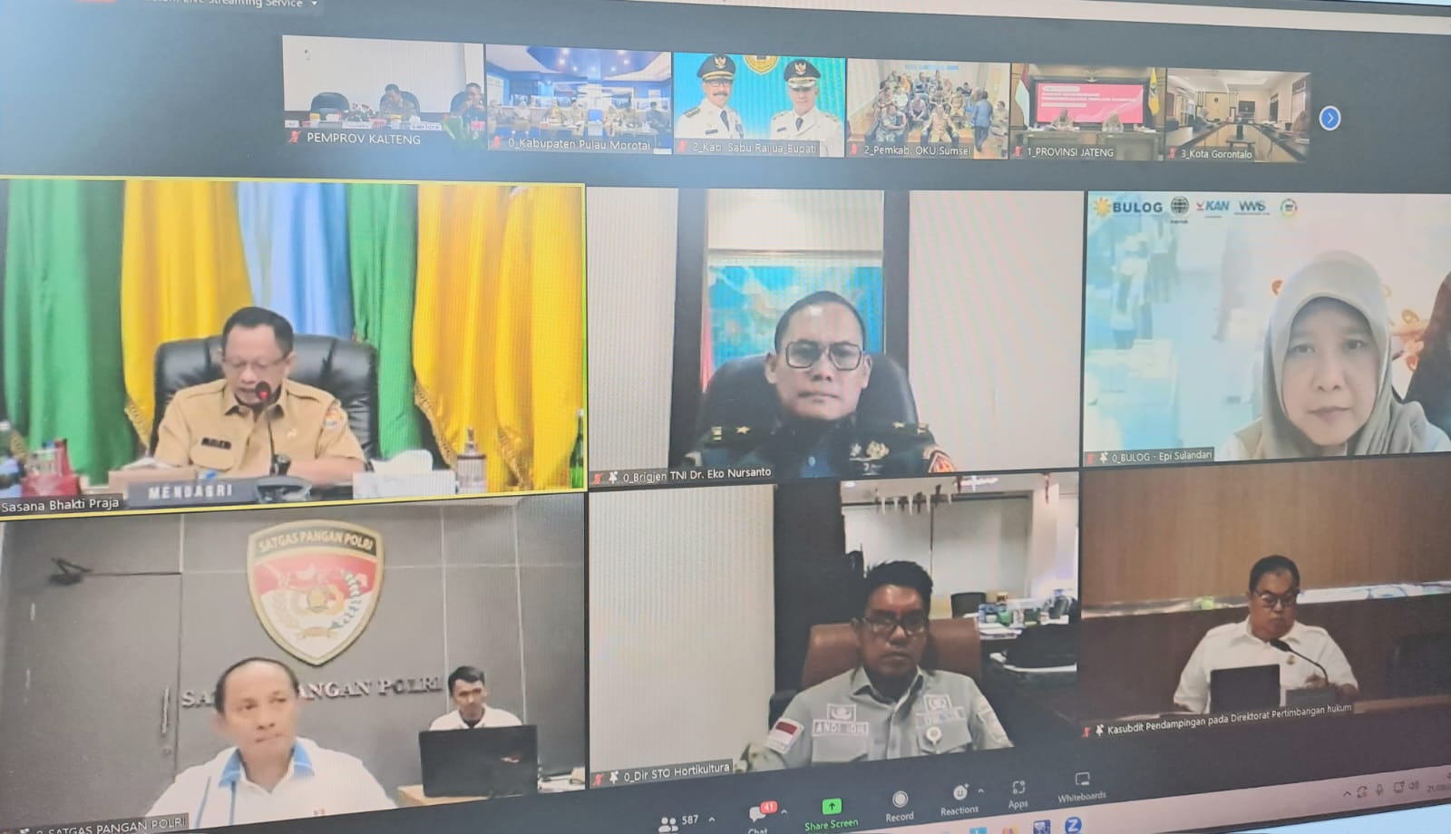 Sahli Yuas Elko Ikuti Rapat Koordinasi Pengendalian Inflasi Tahun 2023
