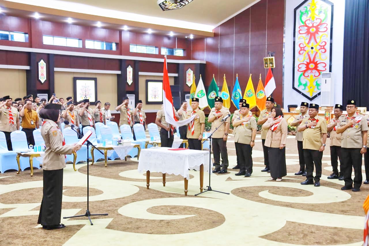 Pengurus Majelis Pembimbing Daerah dan Pengurus Kwarda Gerakan Pramuka Kalteng Masa Bakti 2025-2030 Resmi Dilantik