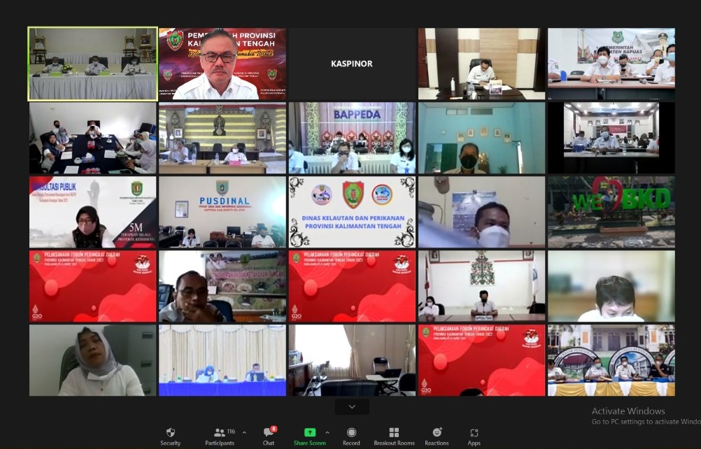 Staf Ahli Herson B. Aden Buka Forum Perangkat Daerah Prov. Kalteng Tahun 2022