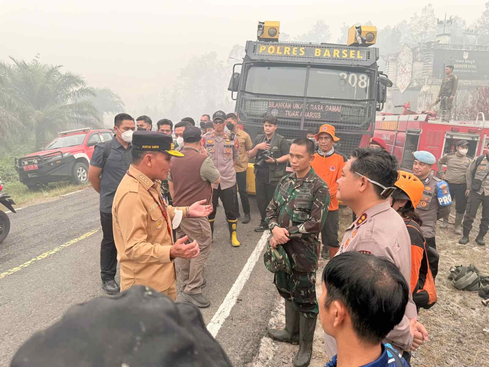 Gubernur Agustiar Sabran Pantau Langsung Penanganan Karhutla di Barito Selatan