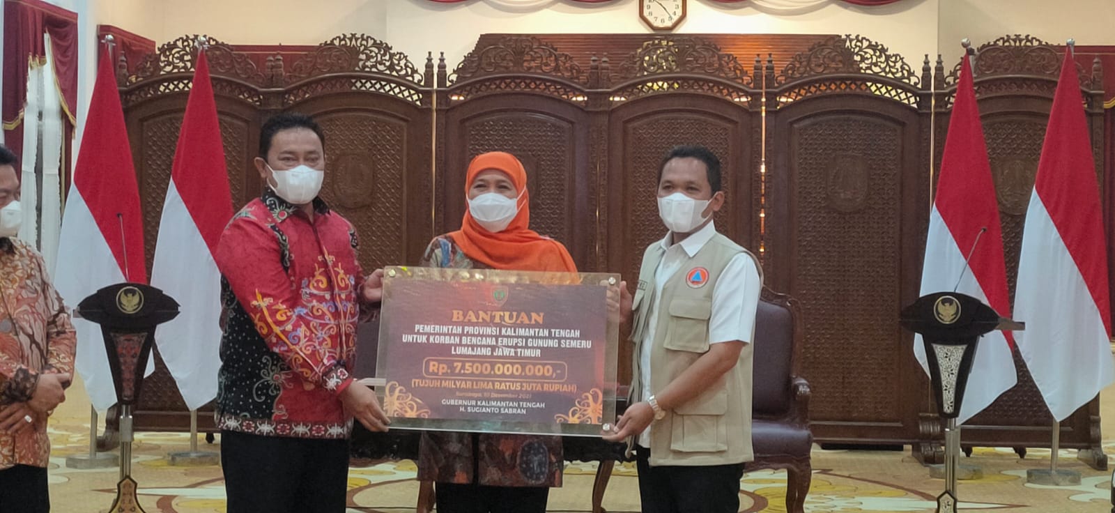 Bantuan Kemanusiaan 7,5 Milyar Dari Pemprov Kalteng Untuk Penanganan Dampak Erupsi Di Gunung Semeru