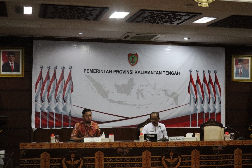 Inspektur Prov. Kalteng Saring Pimpin Rapat Tindak Lanjut Hasil SPI 2023 dan Pengelolaan Monitoring Center for Prevention