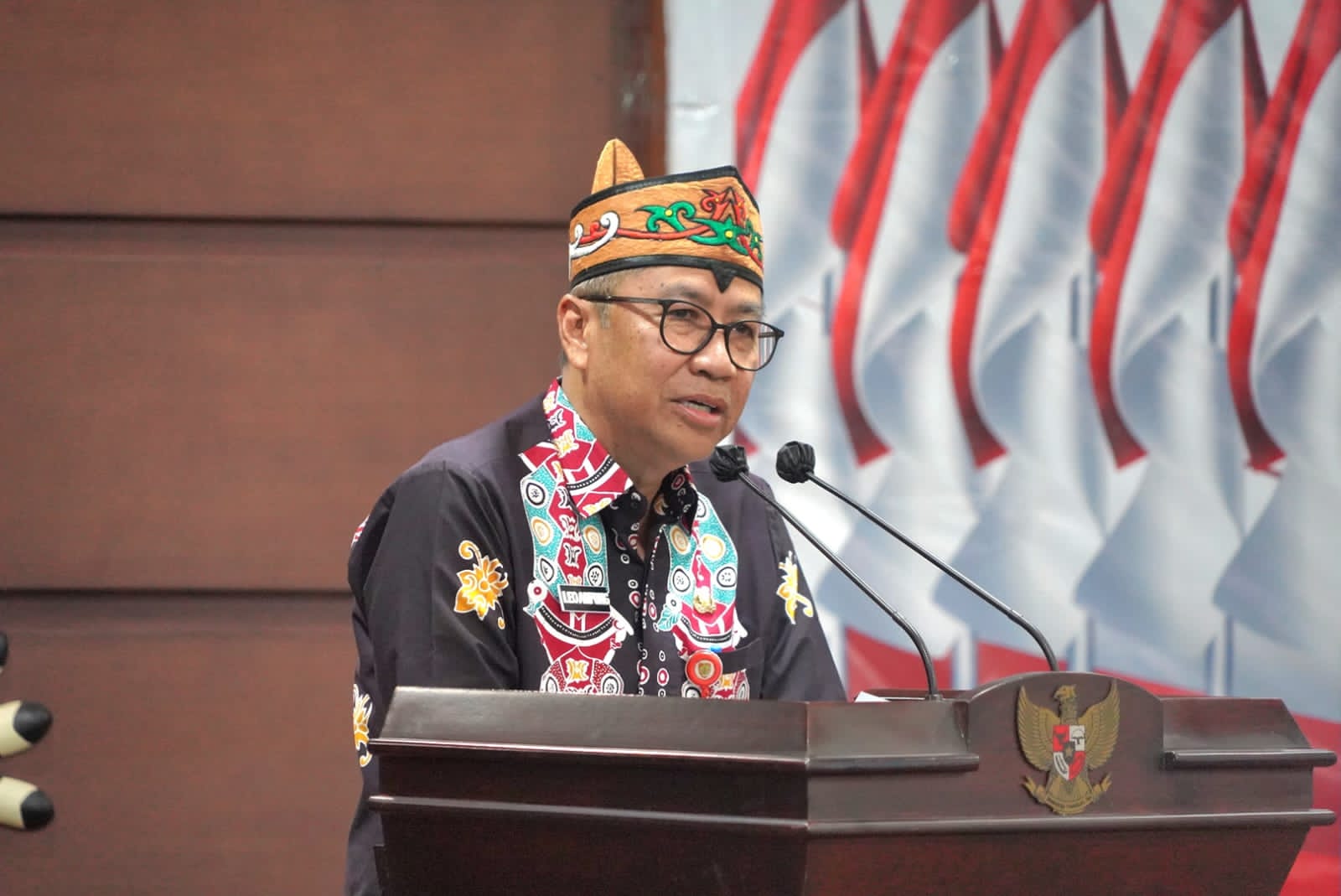 Plt Sekda Leonard S Ampung Pimpin Audiensi Penyampaian Atensi Hasil Pengawasan BPKP